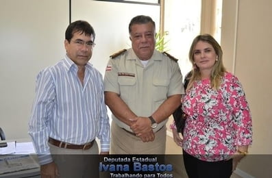 Audiência com o representante do Comando Geral da Policia Militar e o vice-prefeito de Riacho de Santana