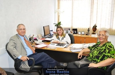 Visita dos membros do Conselho Estadual de Defesa dos Idosos; Roberto Loyola e Belanízea