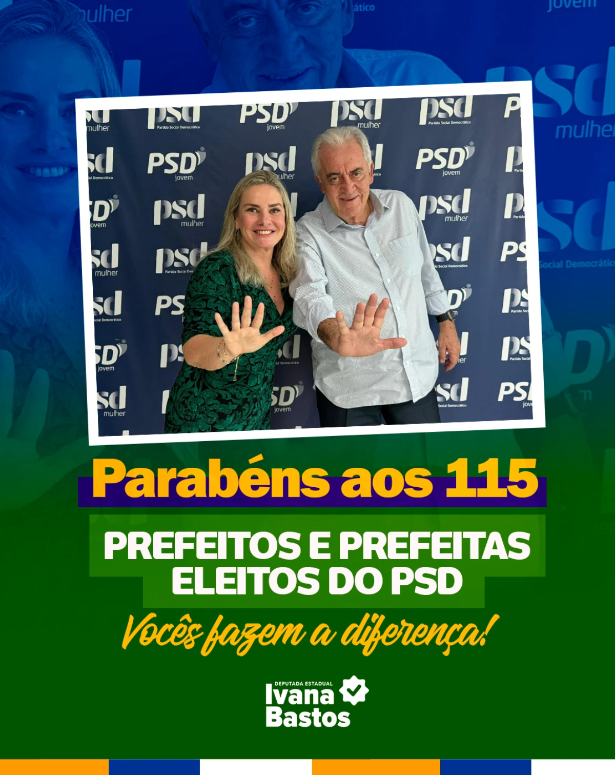 “O PSD brilha”, afirma deputada Ivana Bastos com a eleição de 115 prefeitos e prefeitas pelo partido na Bahia 